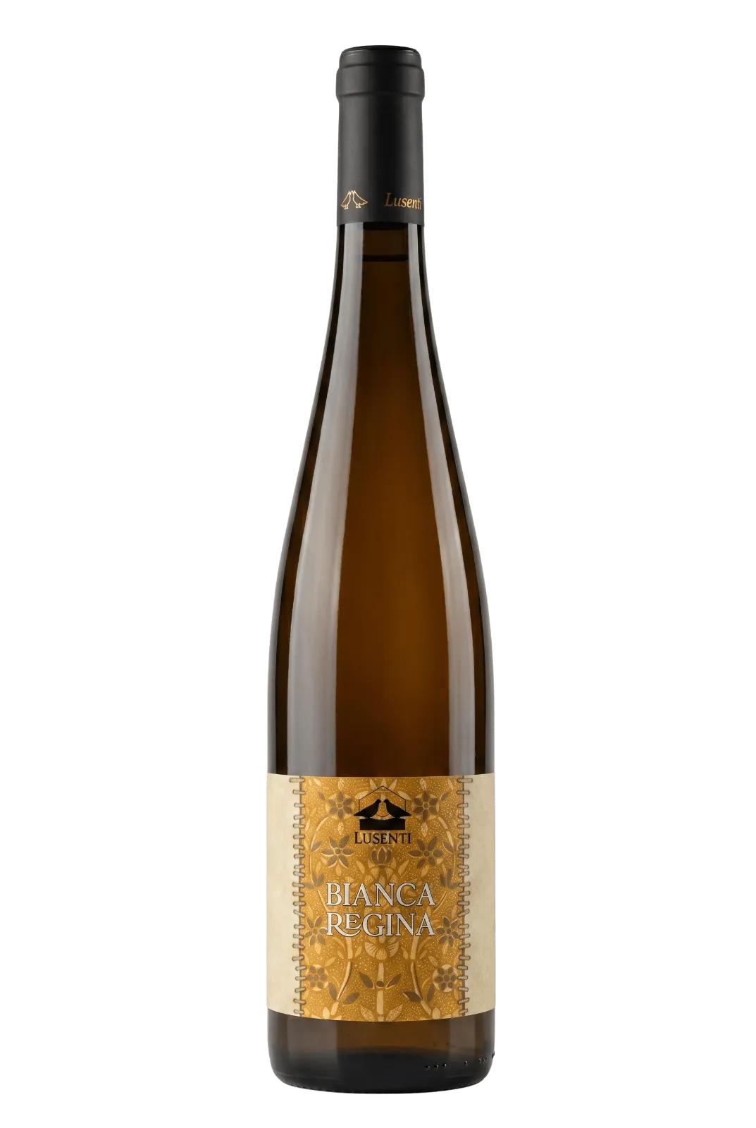 Bottiglia di Bianca Regina, orange wine di Malvasia di Lusenti