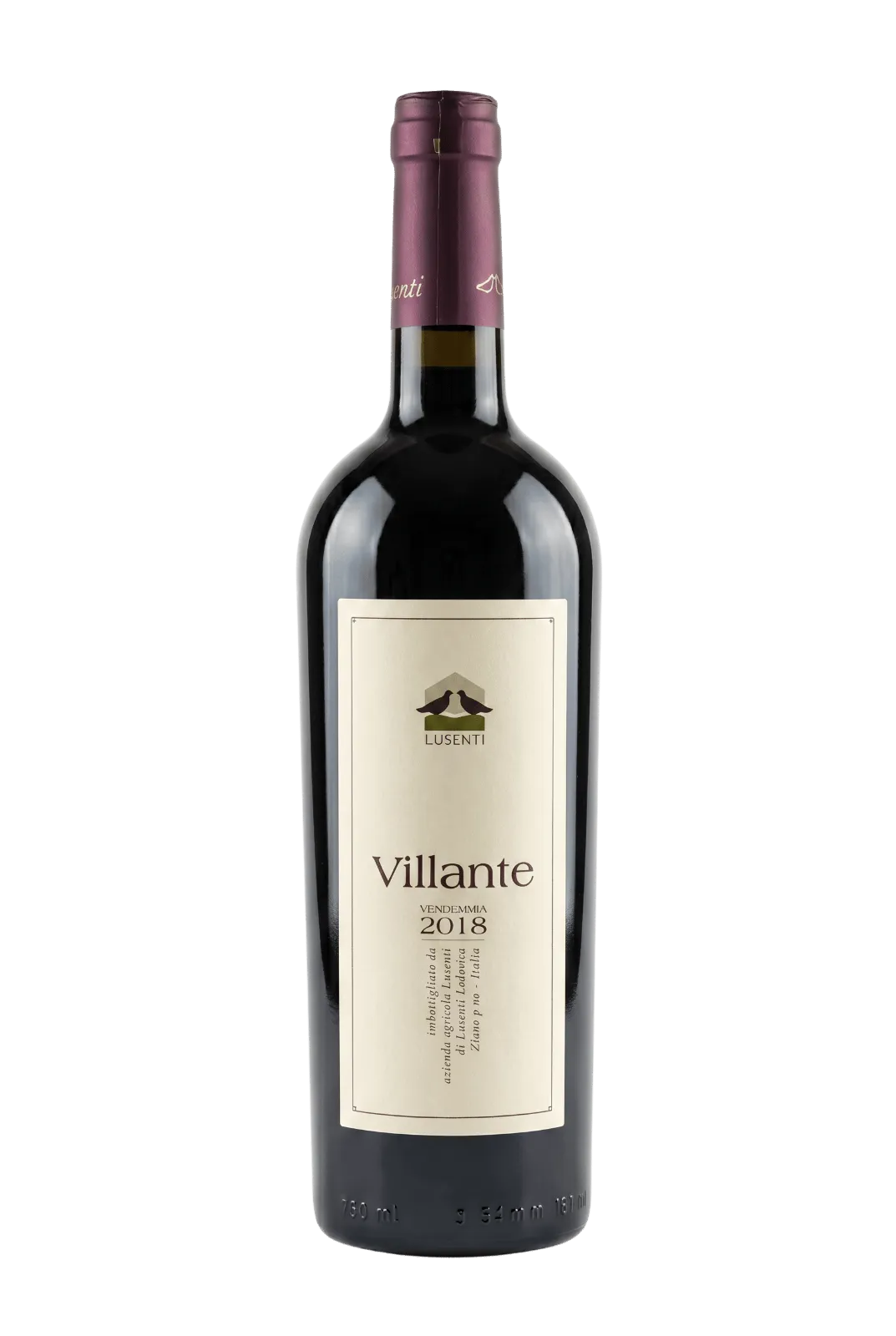 Bottiglia di Villante, Cabernet Sauvignon DOC Colli Piacentini di Lusenti